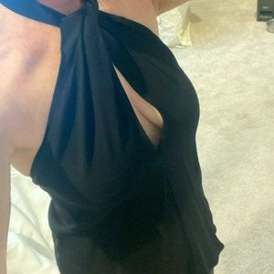 Zara Sexy Black Halter with keyhole neck